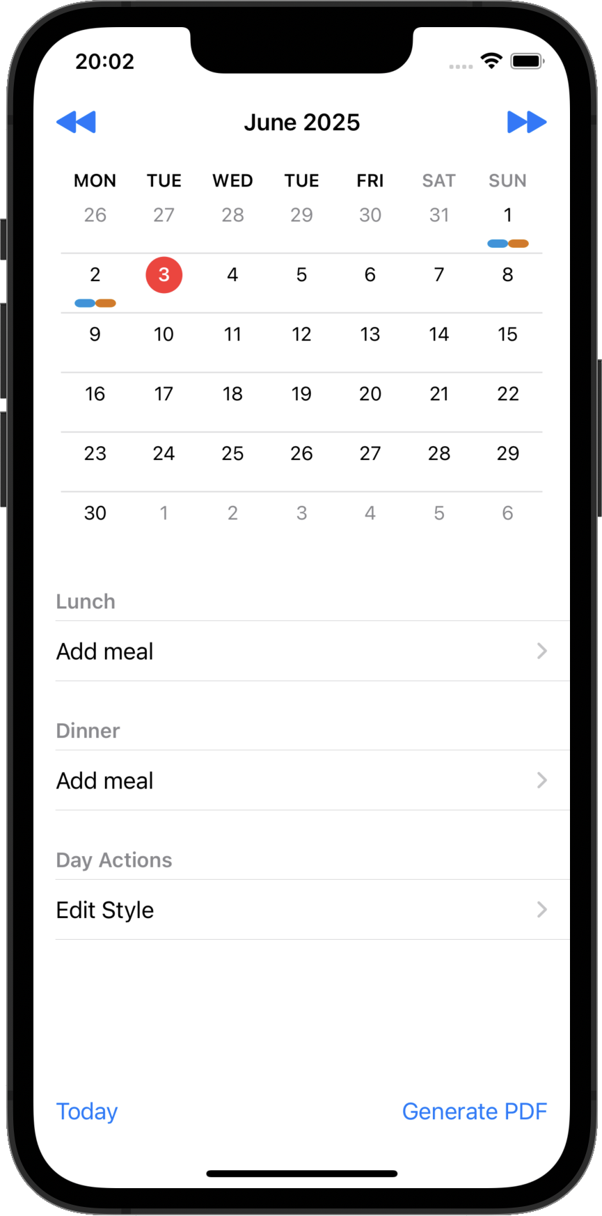 Fridge Planner screenshot