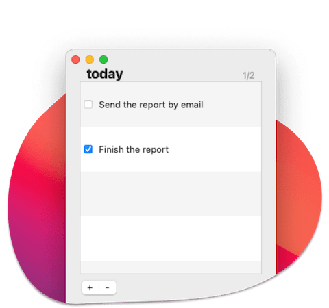 Today's focus mode showing a single column